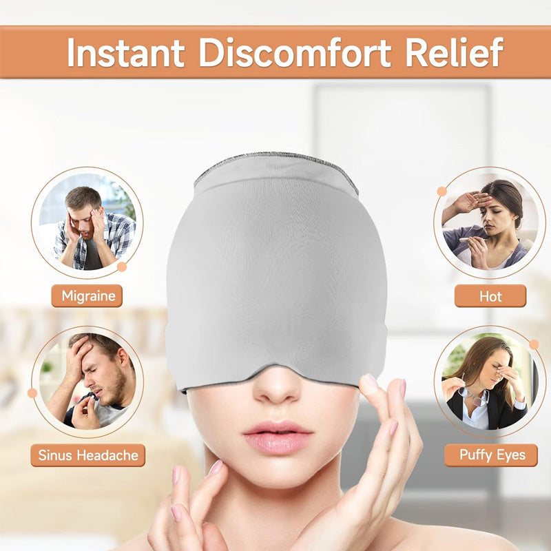 Headache & Migraine Relief Cap | Hot & Cold Therapy Gel Ice Cap