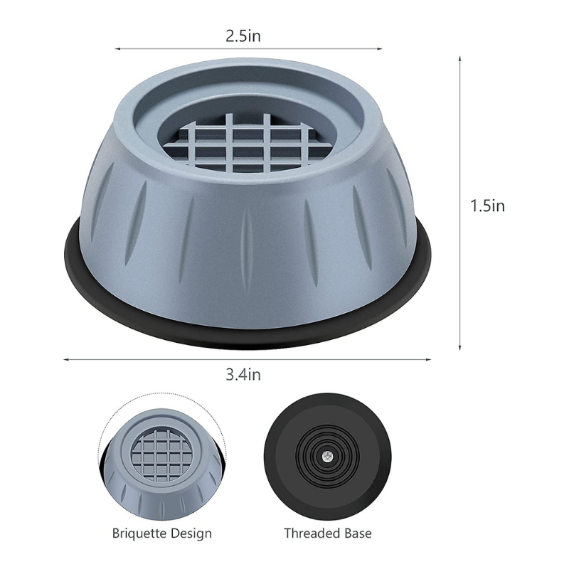 Washing Machine Anti Vibration Pads 4 Pcs | Noise & Shock Absorbing Feet