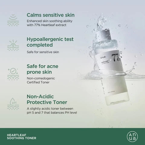 Anua Heartleaf 77 Soothing Toner 250ml | Original Korean Face Toner