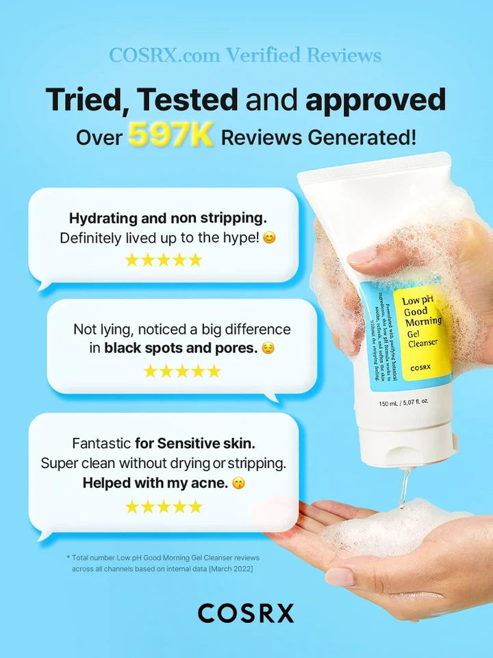 COSRX Low pH Good Morning Gel Cleanser 150ml | Original Korean Face Cleanser