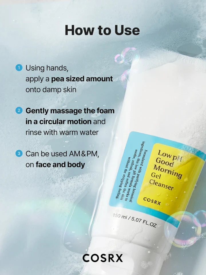COSRX Low pH Good Morning Gel Cleanser 150ml | Original Korean Face Cleanser