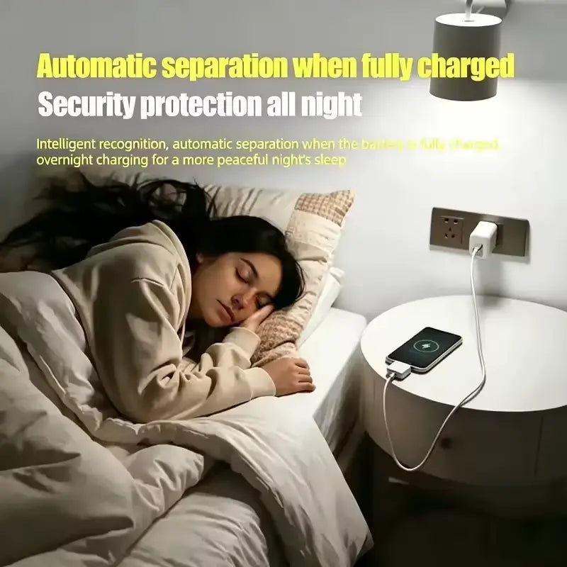 Smart Auto Stop Charging Adapter USB-C | AI Battery Protector
