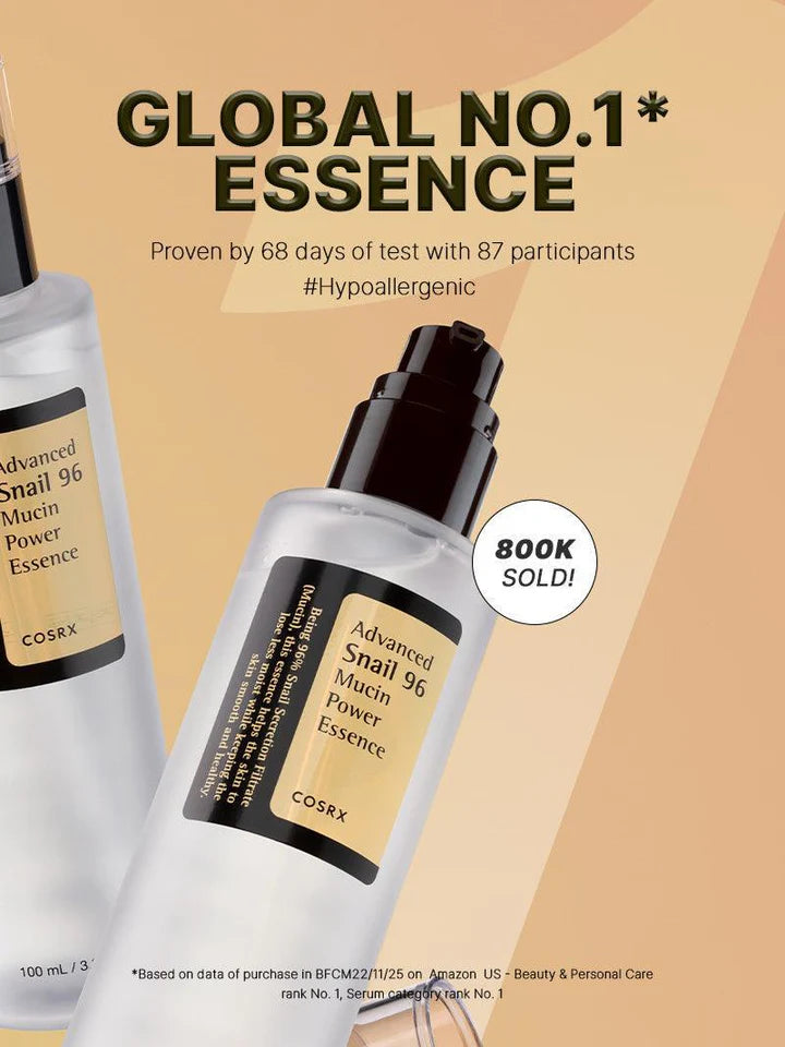 COSRX Advanced Snail 96 Mucin Power Essence 100ml | Hydrating Korean Skincare Serum